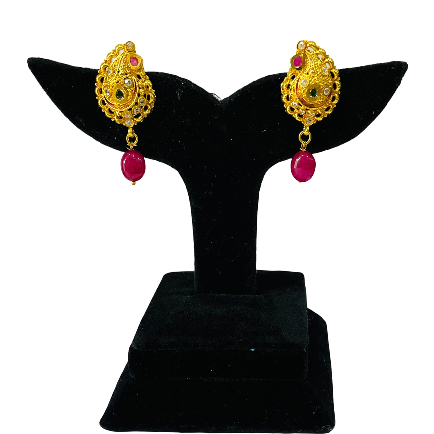 Nex JewellersOne Gram Gold with Brass Necklace & Earring Set for Women, Latest Stylish  5 String Gold Plated Necklace Traditional Necklace Jewellery Festive Wedding Party Necklace