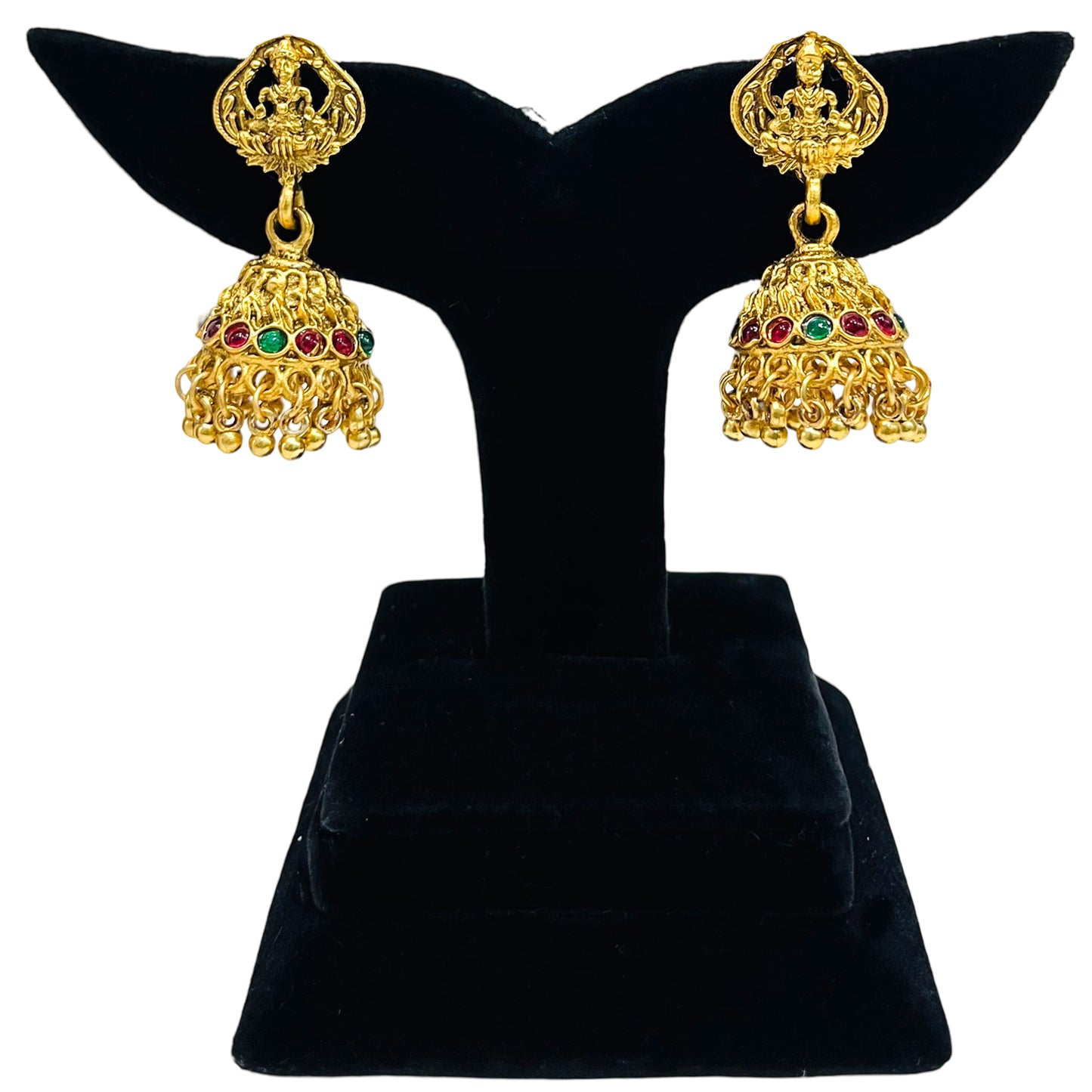Nex Jewellers Gold Plated Latest Stylish Fancy Choker Traditional Jewellery Set for Women | Temple Necklace Set | Festive Wedding Party Necklace | just Like Original Gold Jewellery