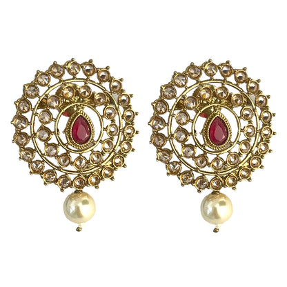 Nex Jewellers Maroon Beads luxurious Party jewellery Kundan crafted with design Polki stone Traditional Latest Stylish Antique Beautiful Meenakari Choker Necklace & Pearls wedding Earring Women