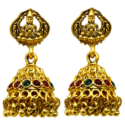 Nex Jewellers Gold Plated Latest Stylish Fancy Choker Traditional Jewellery Set for Women | Temple Necklace Set | Festive Wedding Party Necklace | just Like Original Gold Jewellery