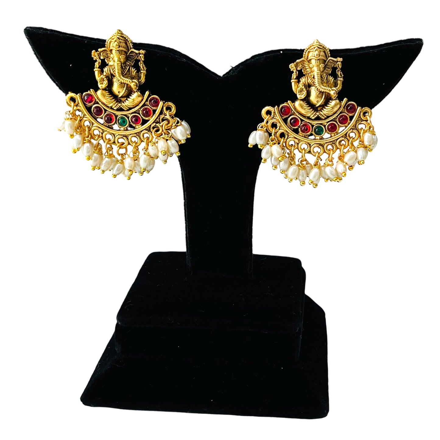Nex Jewellers Micro Gold Plated Choker Traditional Jewellery Set for Women | Ganesh Necklace Temple jewellery set Festive Wedding Party Necklace | Like Original Gold Jewellery