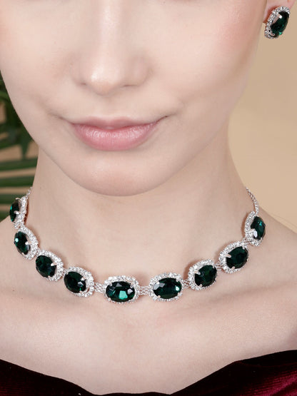Nex Jewellers Green Kundan Beads Jewellery Design Polki, Stone New Traditional wedding Latest Stylish Beautiful Meenakari Choker Necklace Jewellery Set for Women