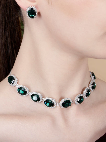 Nex Jewellers Green Kundan Beads Jewellery Design Polki, Stone New Traditional wedding Latest Stylish Beautiful Meenakari Choker Necklace Jewellery Set for Women