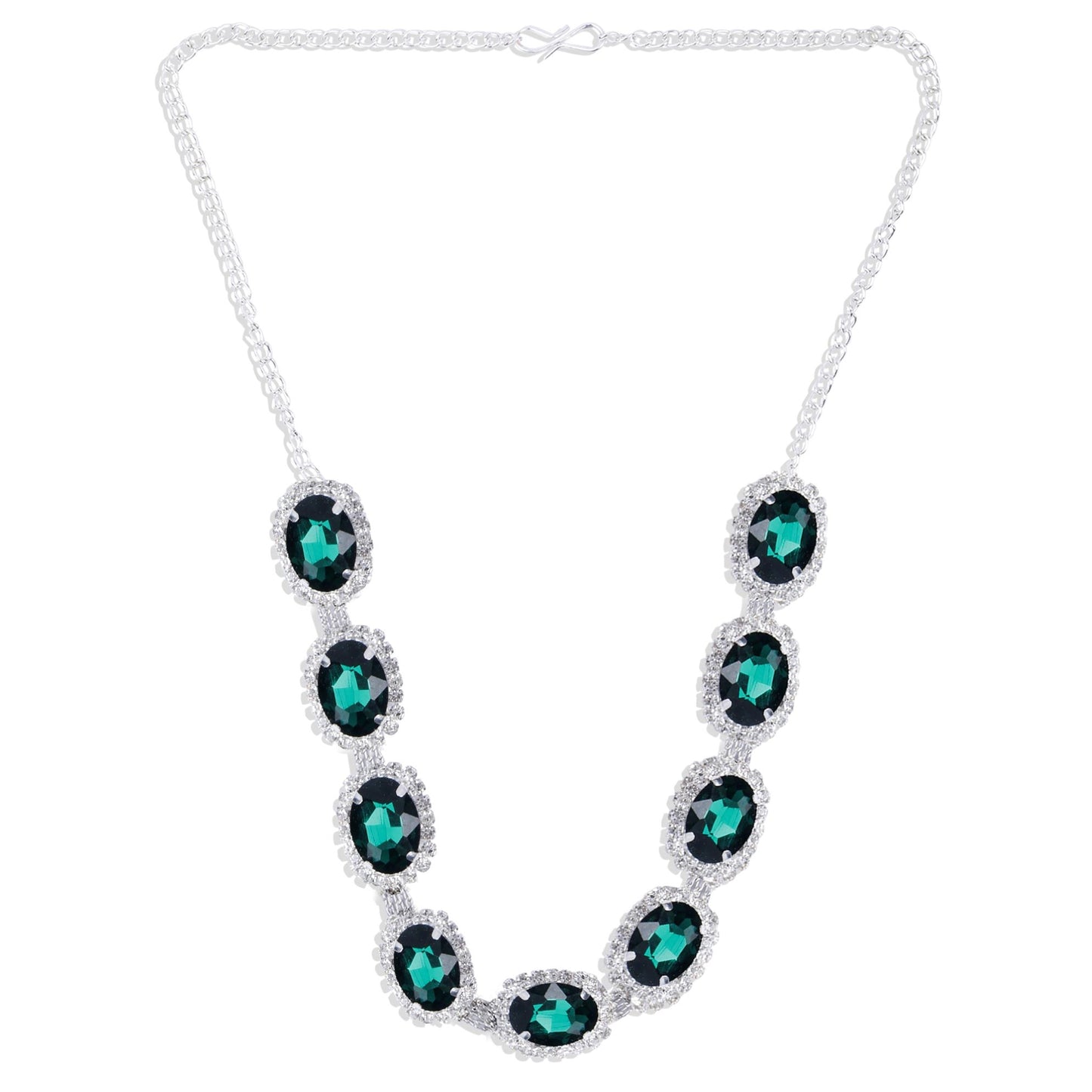 Nex Jewellers Green Kundan Beads Jewellery Design Polki, Stone New Traditional wedding Latest Stylish Beautiful Meenakari Choker Necklace Jewellery Set for Women