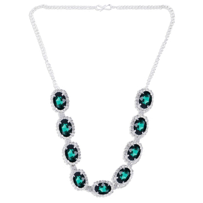 Nex Jewellers Green Kundan Beads Jewellery Design Polki, Stone New Traditional wedding Latest Stylish Beautiful Meenakari Choker Necklace Jewellery Set for Women