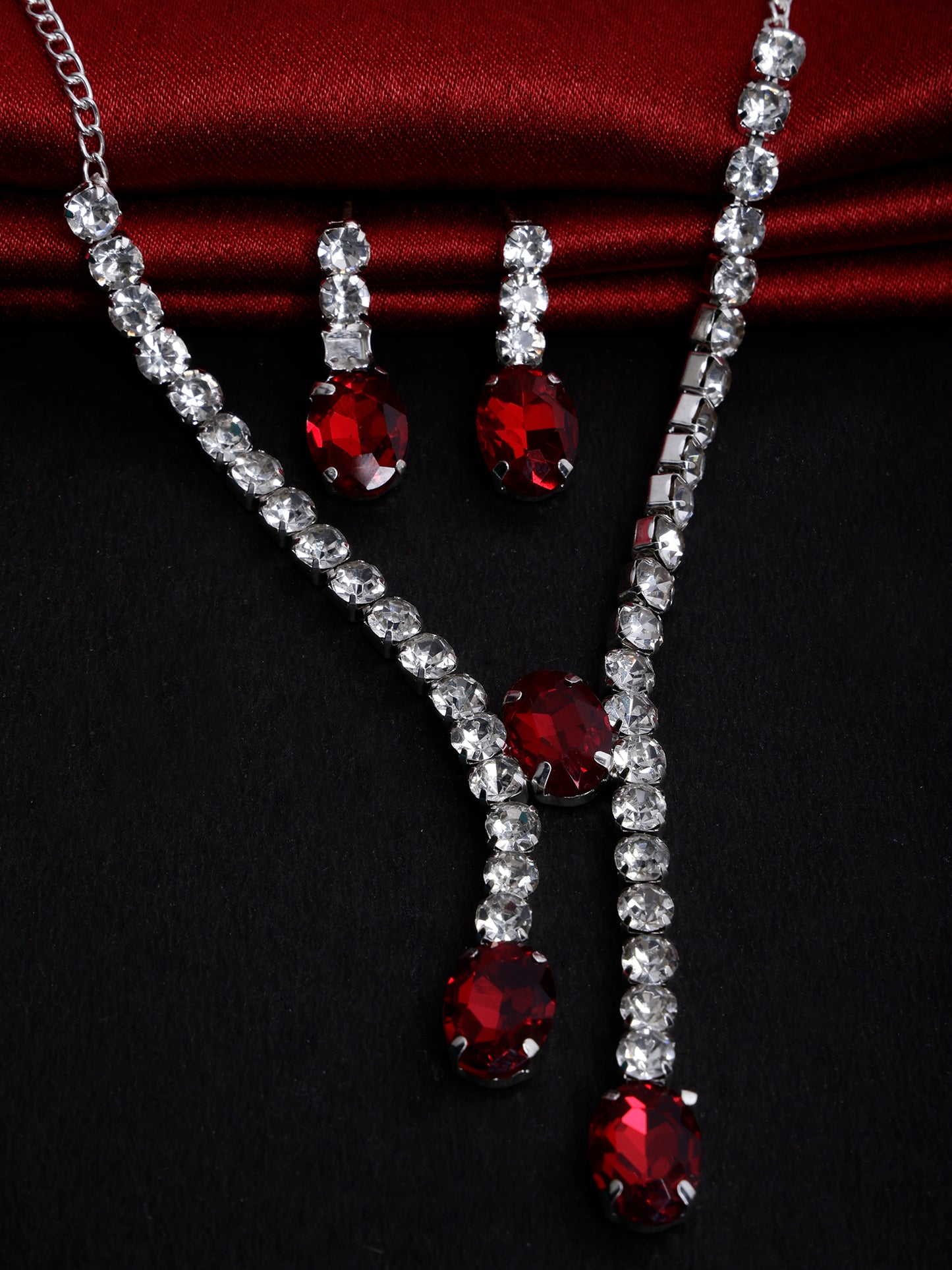 Nex Jewellers Maroon Kundan Bridal Beads Bridal Jewellery Design Polki, Stone New Traditional wedding Latest Stylish marriage Beautiful Meenakari Choker Necklace Jewellery Set for Women