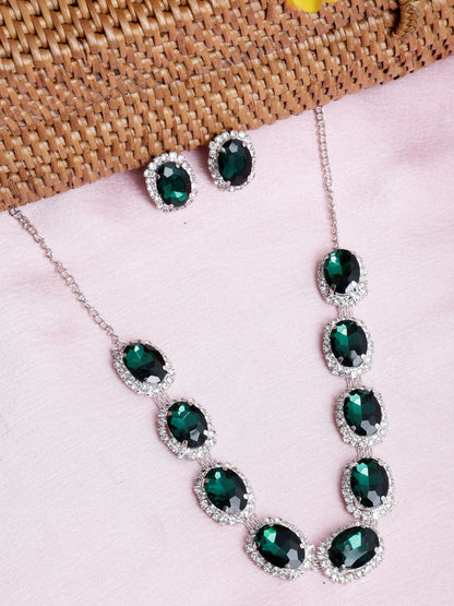 Nex Jewellers Green Kundan Beads Jewellery Design Polki, Stone New Traditional wedding Latest Stylish Beautiful Meenakari Choker Necklace Jewellery Set for Women