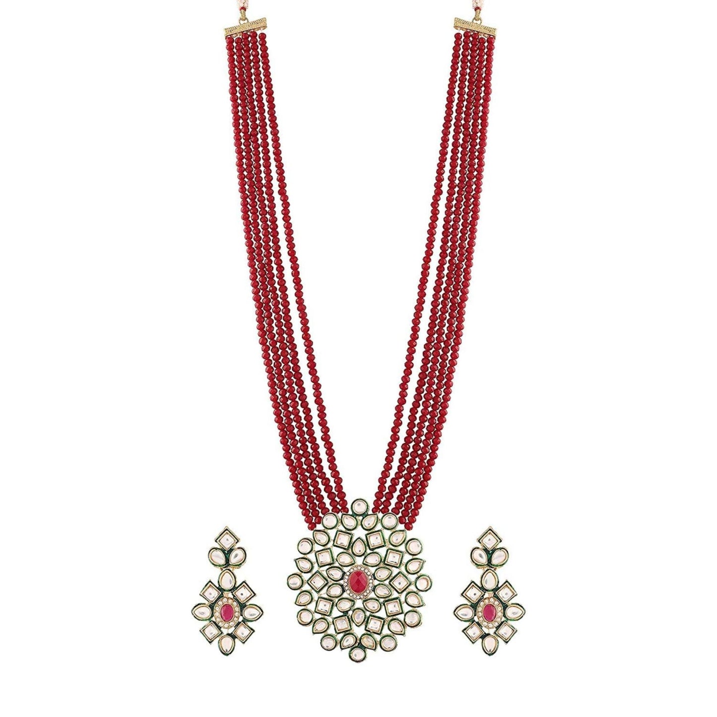 Nex Jewellers Latest Stylish Antique Beautiful Meenakari Heavy Choker Necklace Pearls Bridal Earring Women