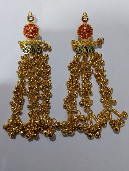 Nex Jewellers Multicolour long kashmiri jhumka for women chandbali earrings chand baliyan | kashmiri earrings for women | bahubali earrings stylish | Traditional Indian Festive Jewelry | Long Chain Tassels