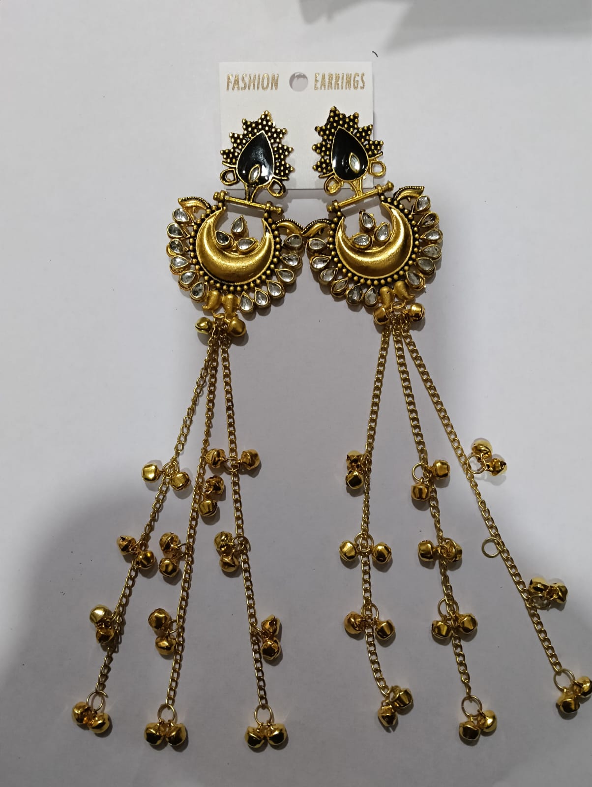 Nex Jewellers Green/Maroon long kashmiri jhumka for women chandbali earrings chand baliyan | kashmiri earrings for women | bahubali earrings stylish | Traditional Indian Festive Jewelry | Long Chain